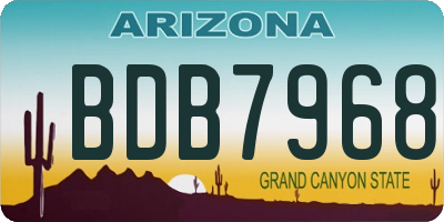 AZ license plate BDB7968