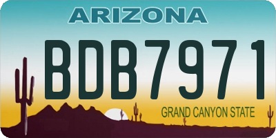 AZ license plate BDB7971