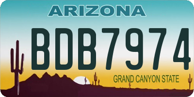 AZ license plate BDB7974