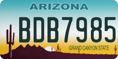 AZ license plate BDB7985