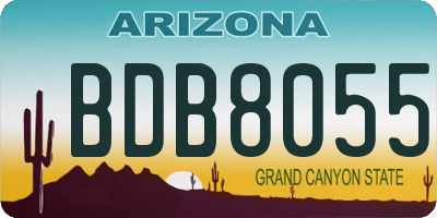 AZ license plate BDB8055