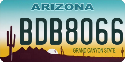 AZ license plate BDB8066