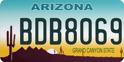 AZ license plate BDB8069