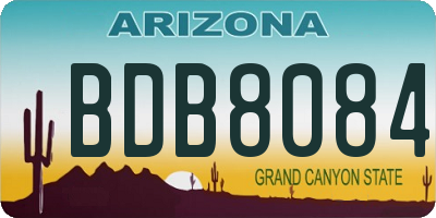 AZ license plate BDB8084