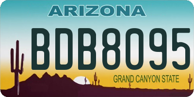 AZ license plate BDB8095