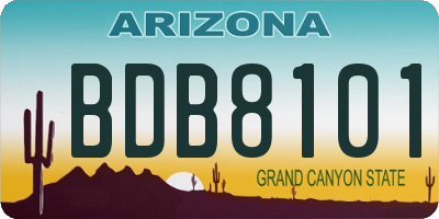 AZ license plate BDB8101