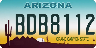 AZ license plate BDB8112