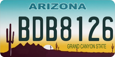 AZ license plate BDB8126