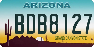 AZ license plate BDB8127