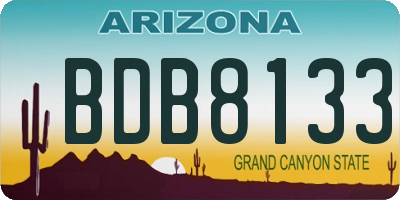 AZ license plate BDB8133