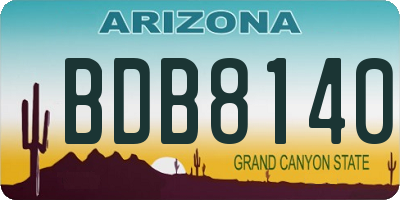 AZ license plate BDB8140