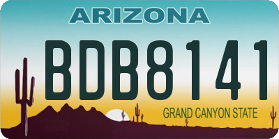 AZ license plate BDB8141