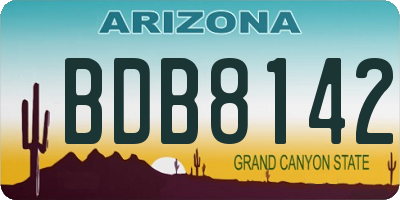 AZ license plate BDB8142