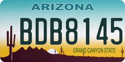 AZ license plate BDB8145