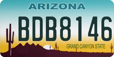 AZ license plate BDB8146