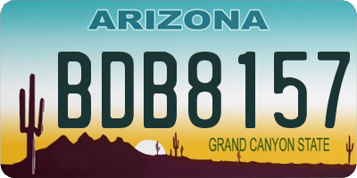 AZ license plate BDB8157