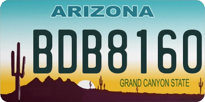 AZ license plate BDB8160