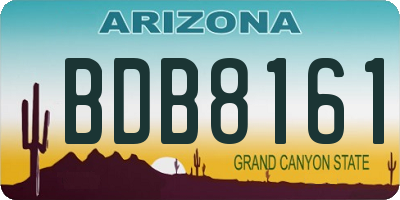 AZ license plate BDB8161