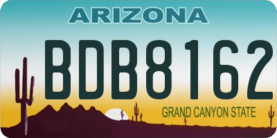 AZ license plate BDB8162