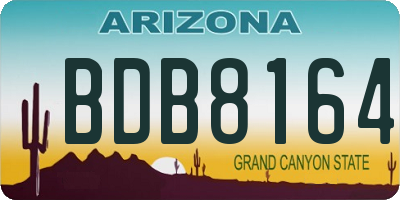 AZ license plate BDB8164