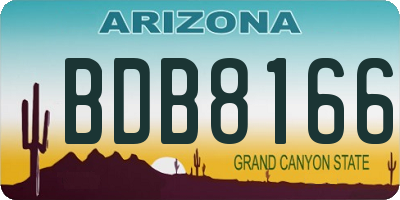 AZ license plate BDB8166