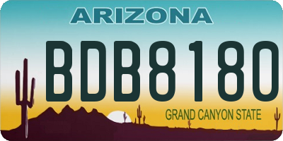 AZ license plate BDB8180