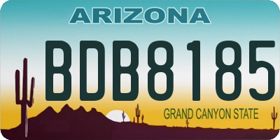 AZ license plate BDB8185