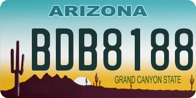 AZ license plate BDB8188