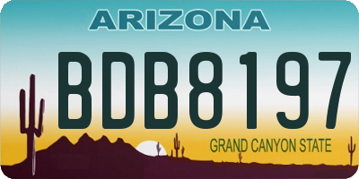 AZ license plate BDB8197