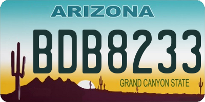 AZ license plate BDB8233