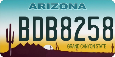 AZ license plate BDB8258