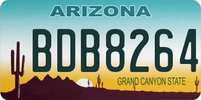 AZ license plate BDB8264