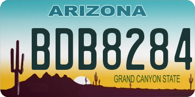 AZ license plate BDB8284