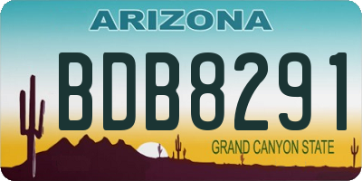 AZ license plate BDB8291