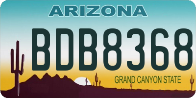 AZ license plate BDB8368