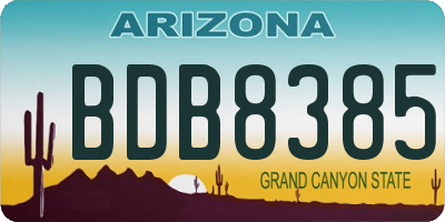 AZ license plate BDB8385