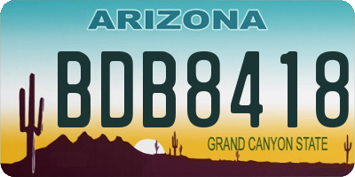 AZ license plate BDB8418