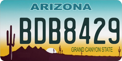 AZ license plate BDB8429