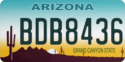 AZ license plate BDB8436