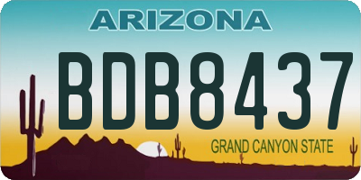 AZ license plate BDB8437