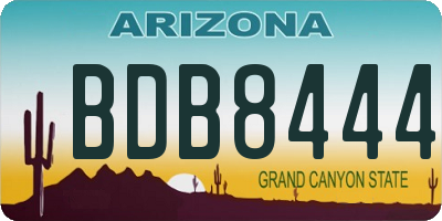 AZ license plate BDB8444