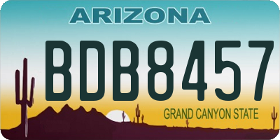 AZ license plate BDB8457