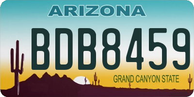 AZ license plate BDB8459