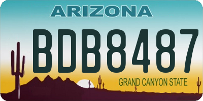 AZ license plate BDB8487