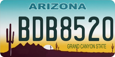 AZ license plate BDB8520