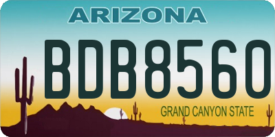 AZ license plate BDB8560