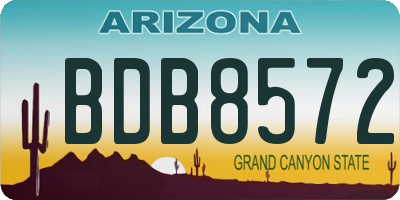 AZ license plate BDB8572