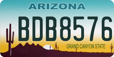 AZ license plate BDB8576