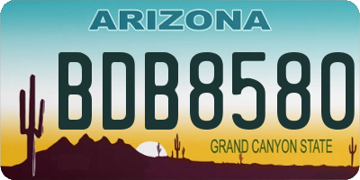 AZ license plate BDB8580