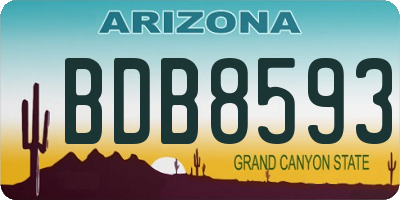 AZ license plate BDB8593